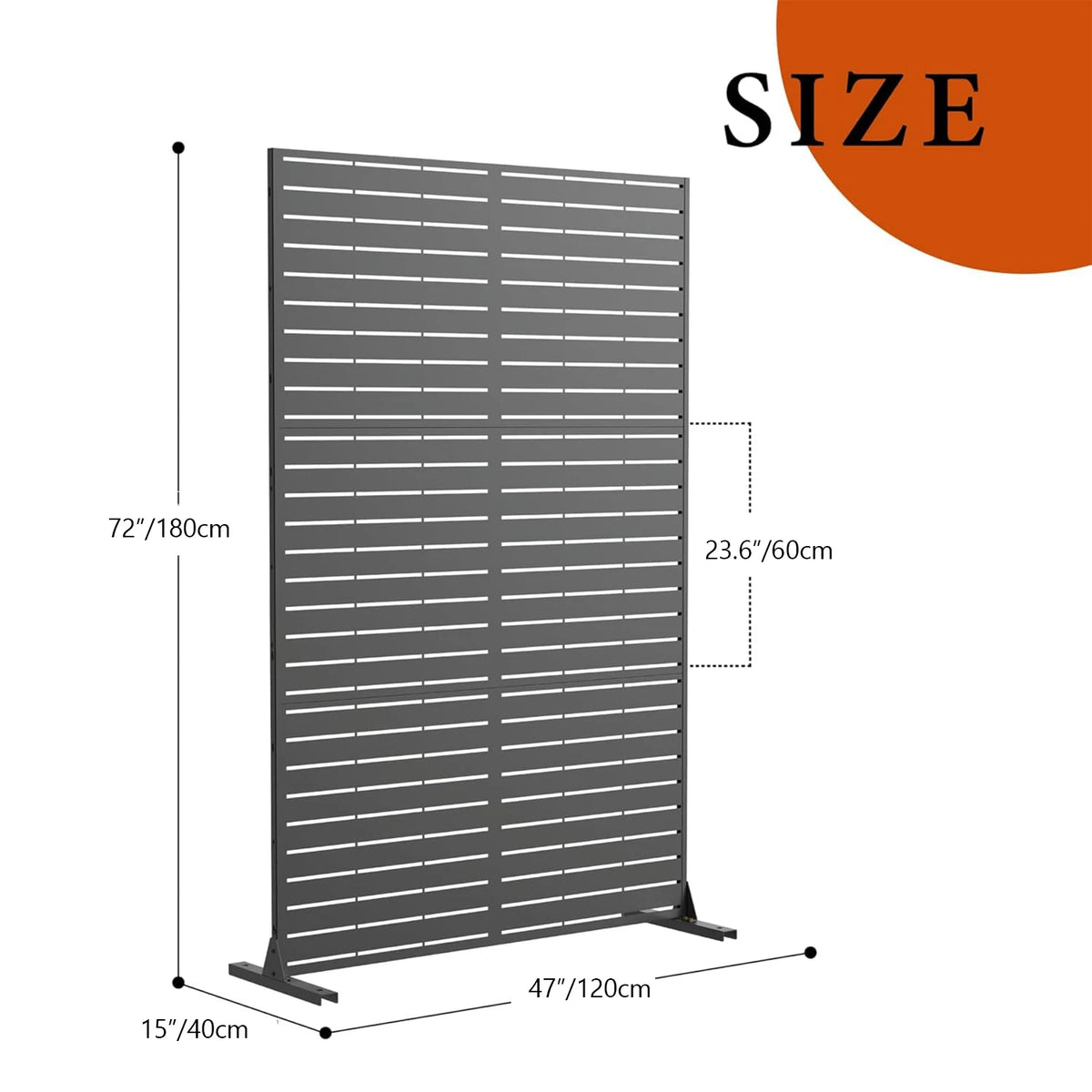 Twister.Ck Decorative Metal Garden Privacy Screen Outdoor Divider Panel