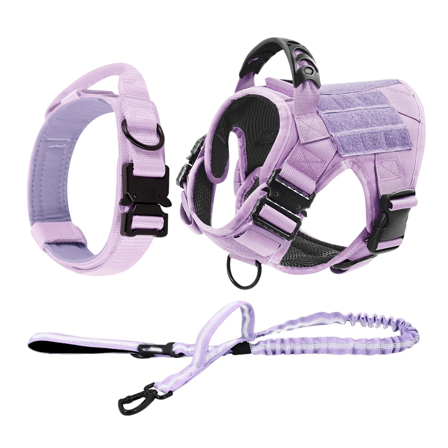 Military Camouflage Dog Harness With Leash For Training