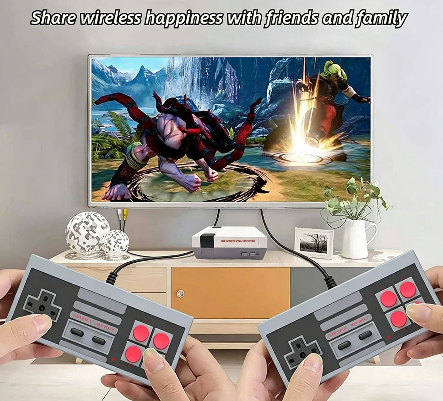 Retro Game Console With 2 Wired Controllers and 620 Games
