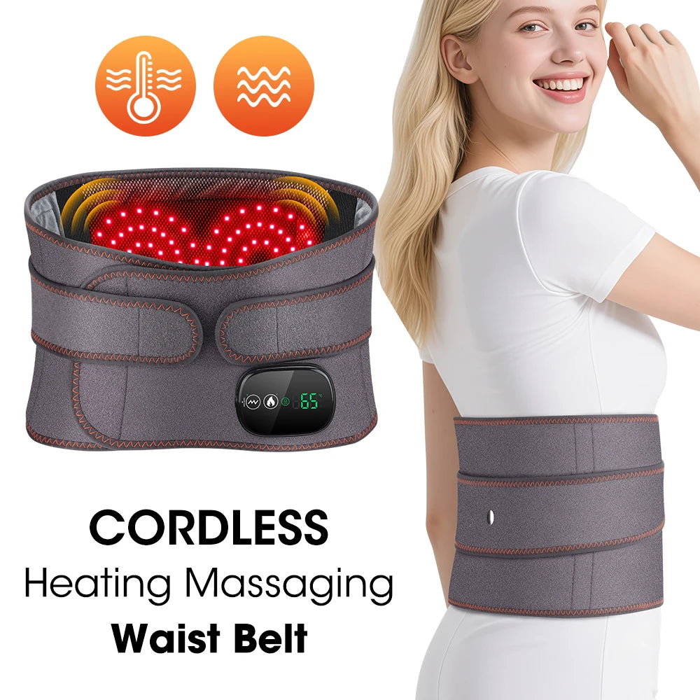 Hailicare Heated Waist Belt Vibration Massage Three Heat Levels