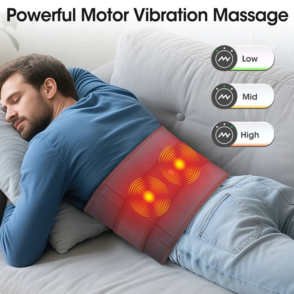 Hailicare Heated Waist Belt Vibration Massage Three Heat Levels