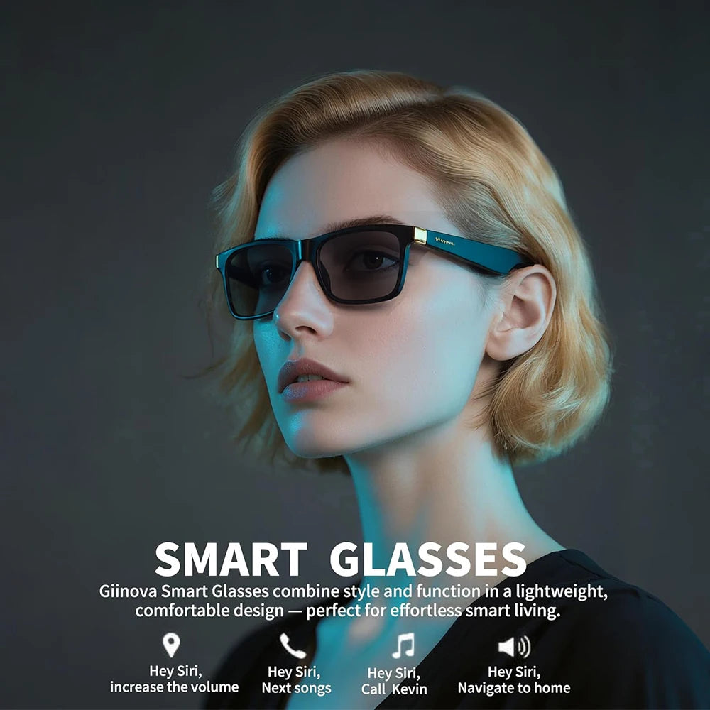 Smart Audio Glasses With Built-In Speakers Bluetooth Voice Control