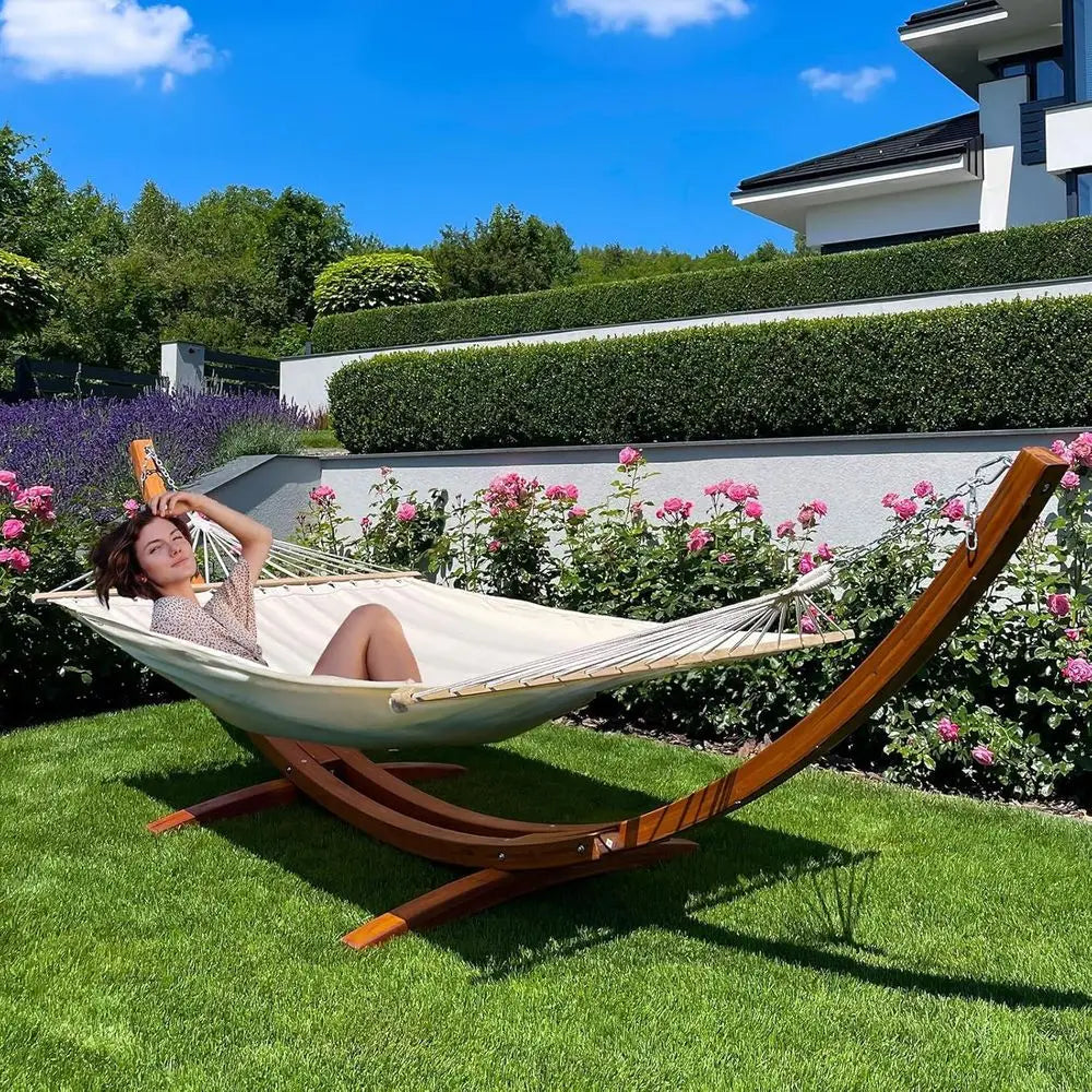 13 T Hammock with Stand, Heavy Duty Hammock Stand, 2 Person Heavy Large Hammock Bed or Porch, Patio, Balcony, Garden, Backyard,