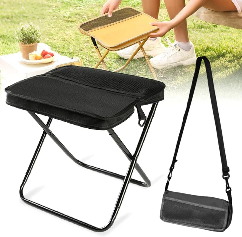 Portable Folding Camping Stool All-Terrain Anti-Sink Feet Chair