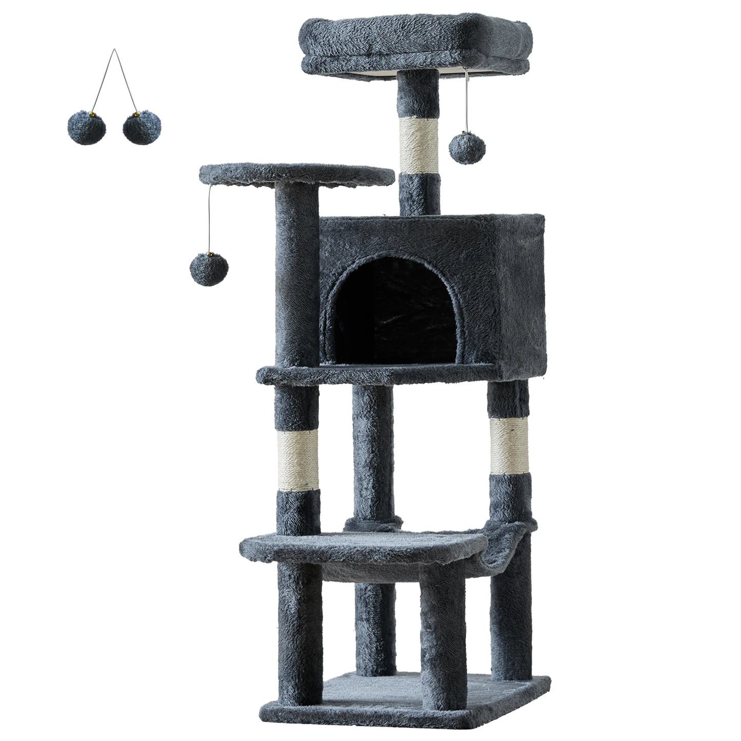 JHK Cat Tree Tall Multi Cat Climbing Tower Indoor Cats