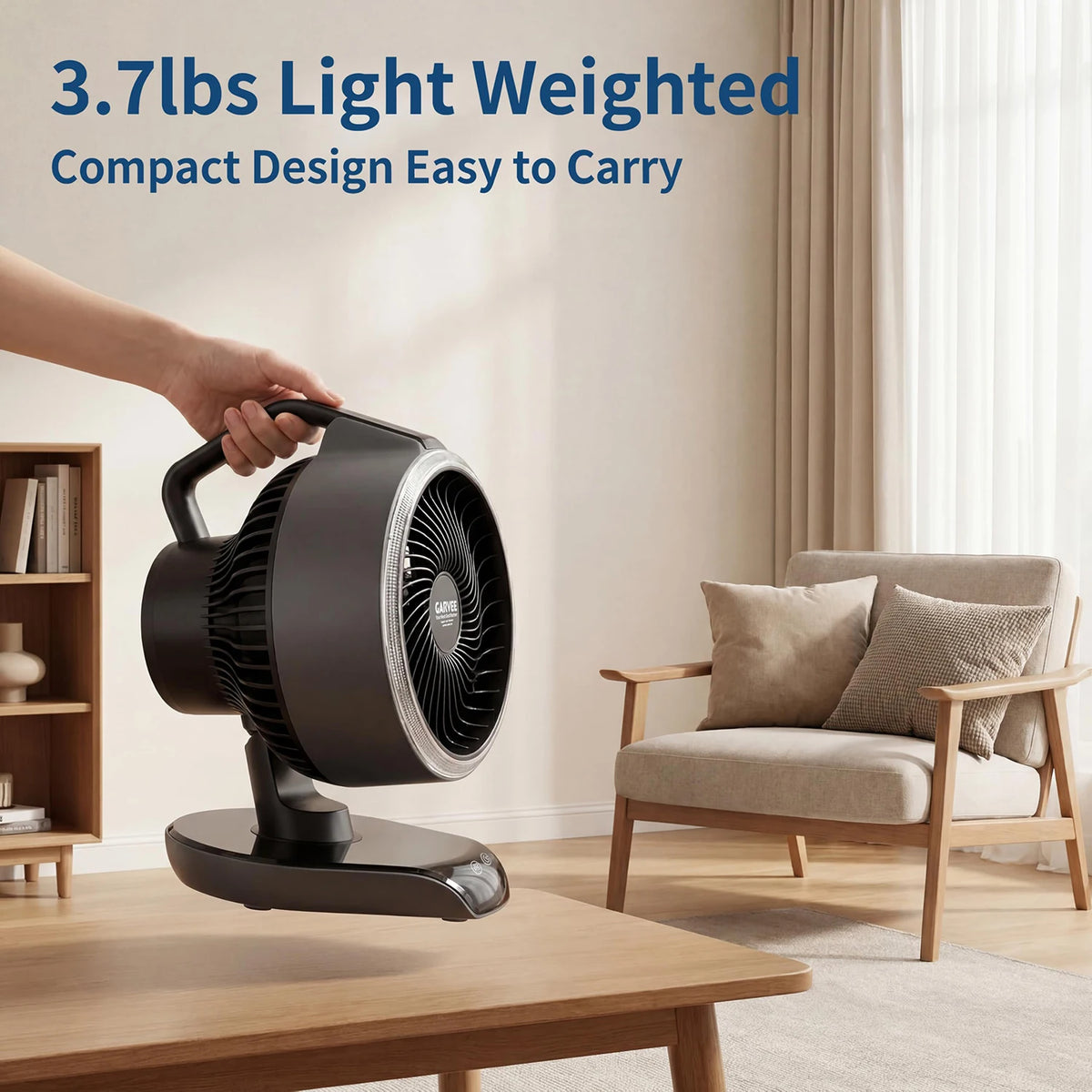 Himiss Portable Camping Fan With Remote Timer Led Light And 20000mAh Rechargeable Battery