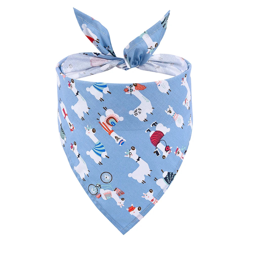 Fruit Floral Dog Bandana Adjustable Washable Soft Kerchief For Dogs