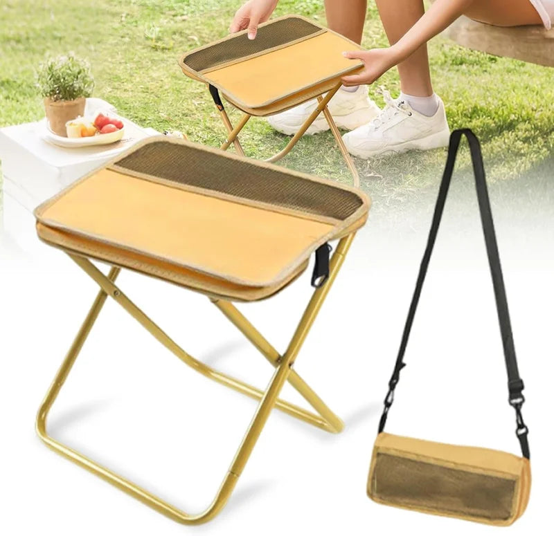 Portable Folding Camping Stool All-Terrain Anti-Sink Feet Chair