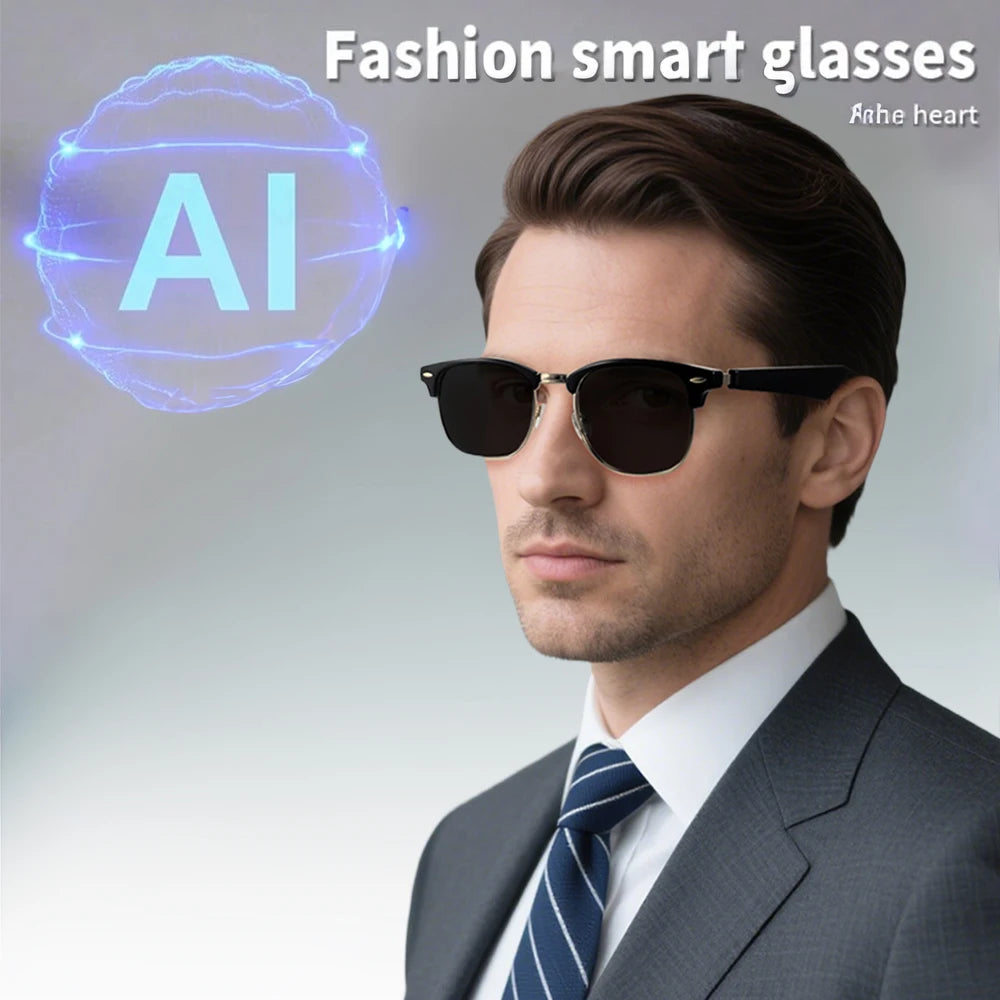 Smart Audio Glasses With Built-In Speakers Bluetooth Voice Control