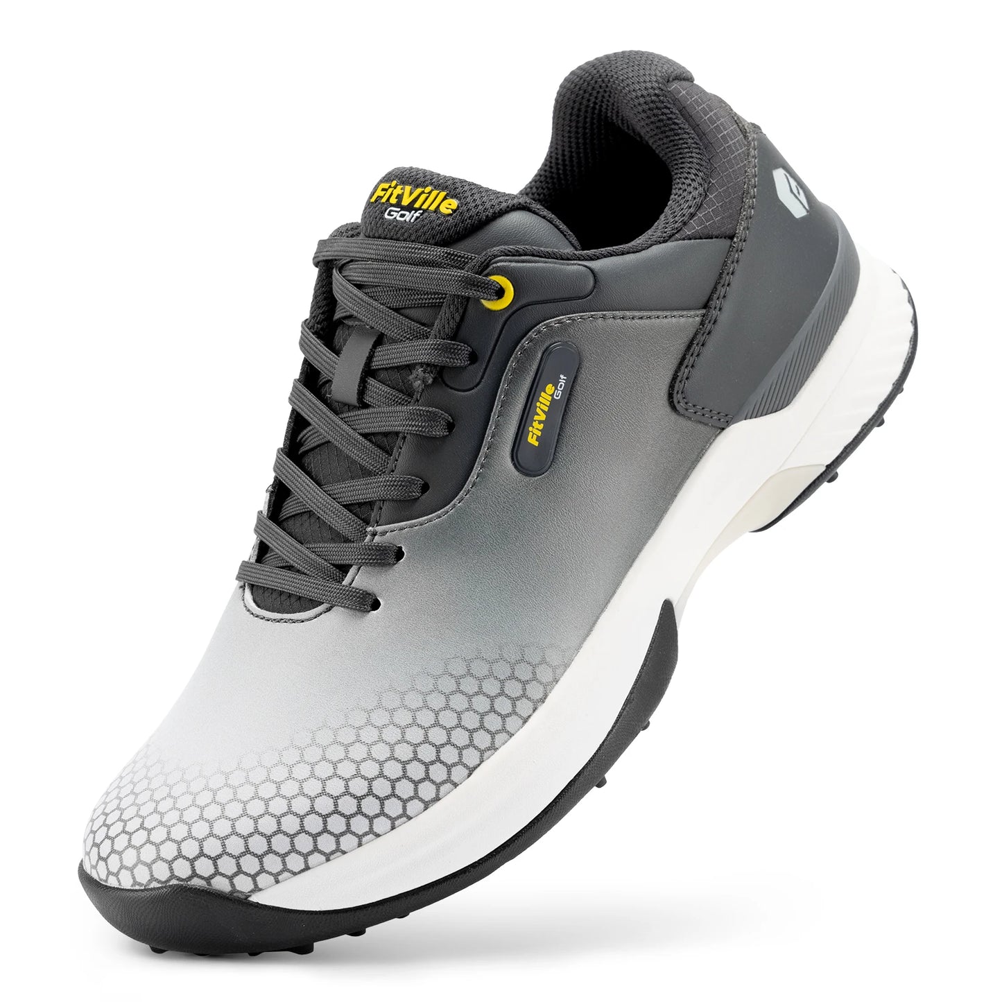FitVille Mens Golf Shoes Non Slip Wear Resistant Breathable Comfort