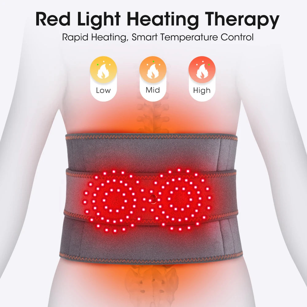 Hailicare Heated Waist Belt Vibration Massage Three Heat Levels