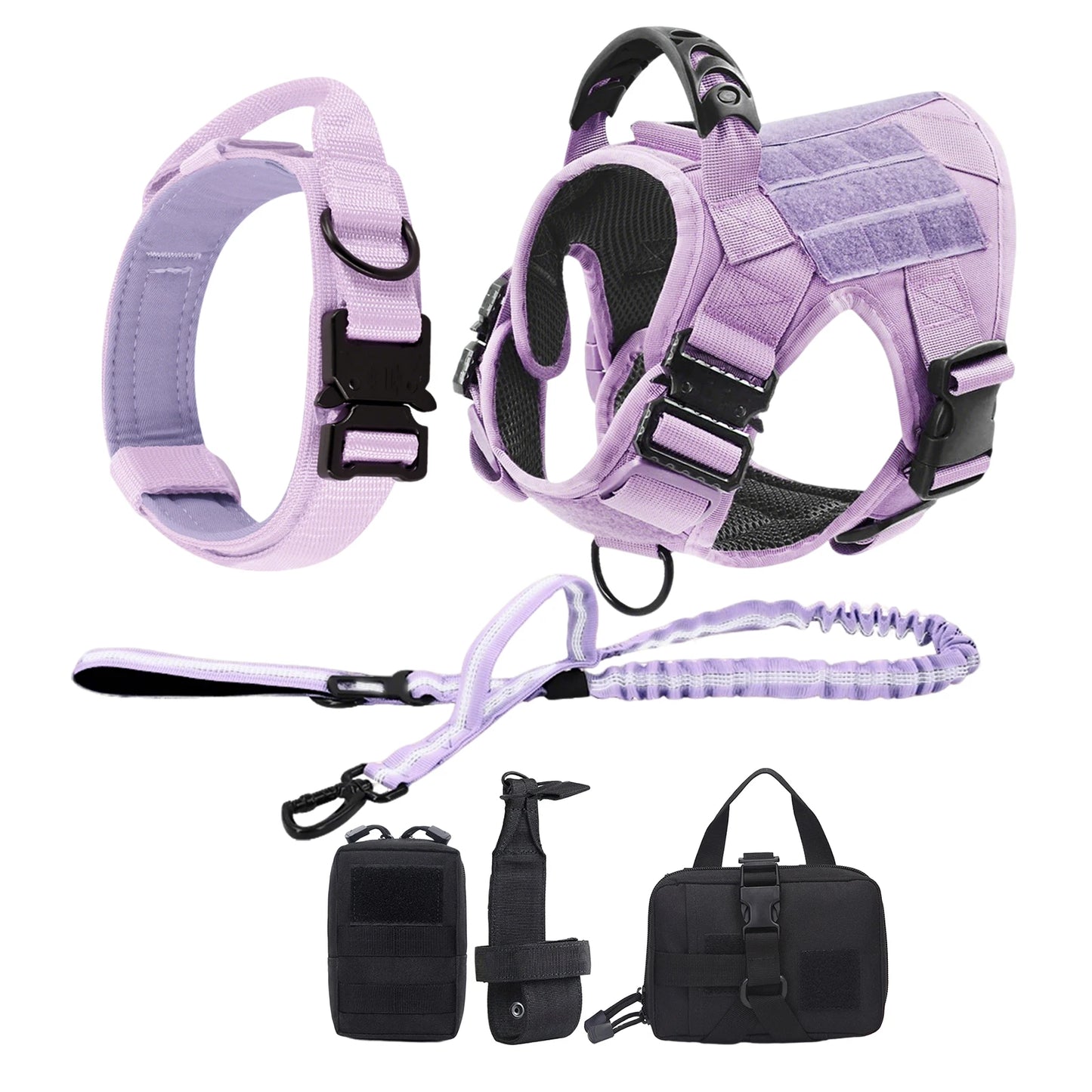 Military Camouflage Dog Harness With Leash For Training