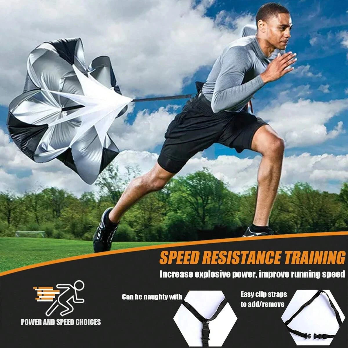 GKHMNEW Speed Agility Training Set With 12 Rung 20ft Ladder Cones Parachute