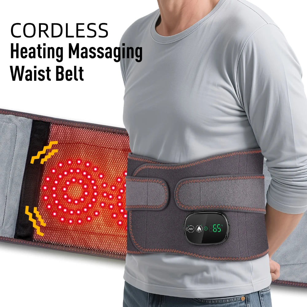 Hailicare Heated Waist Belt Vibration Massage Three Heat Levels