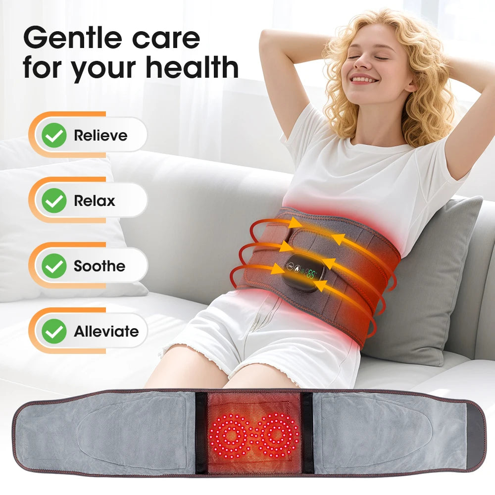 Hailicare Heated Waist Belt Vibration Massage Three Heat Levels