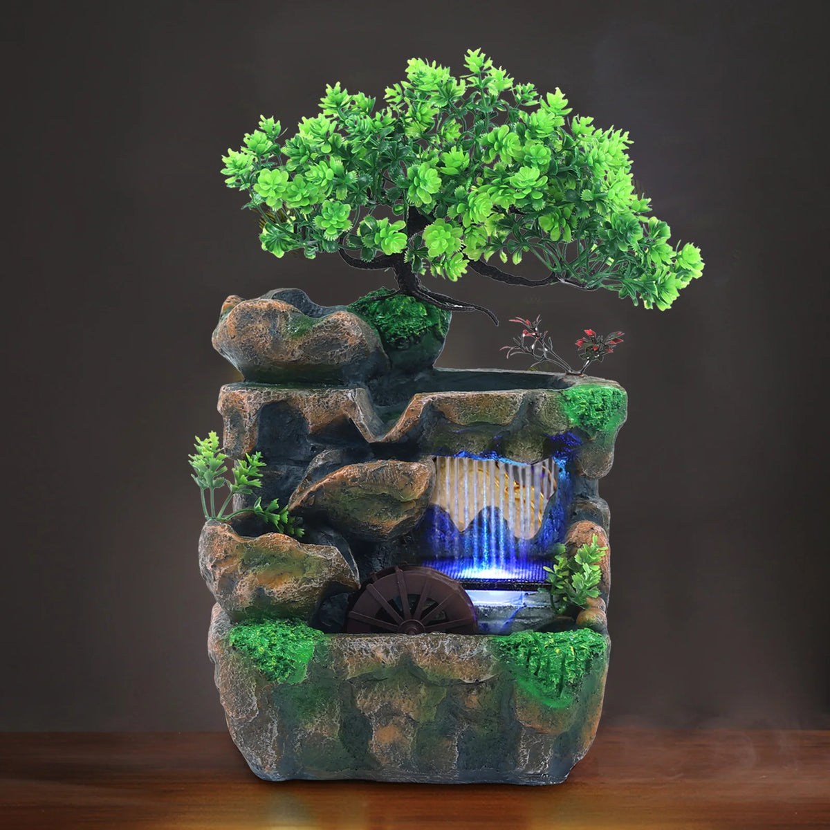 Desktop Water Fountain With Dynamic Led Zen Meditation Home Decor