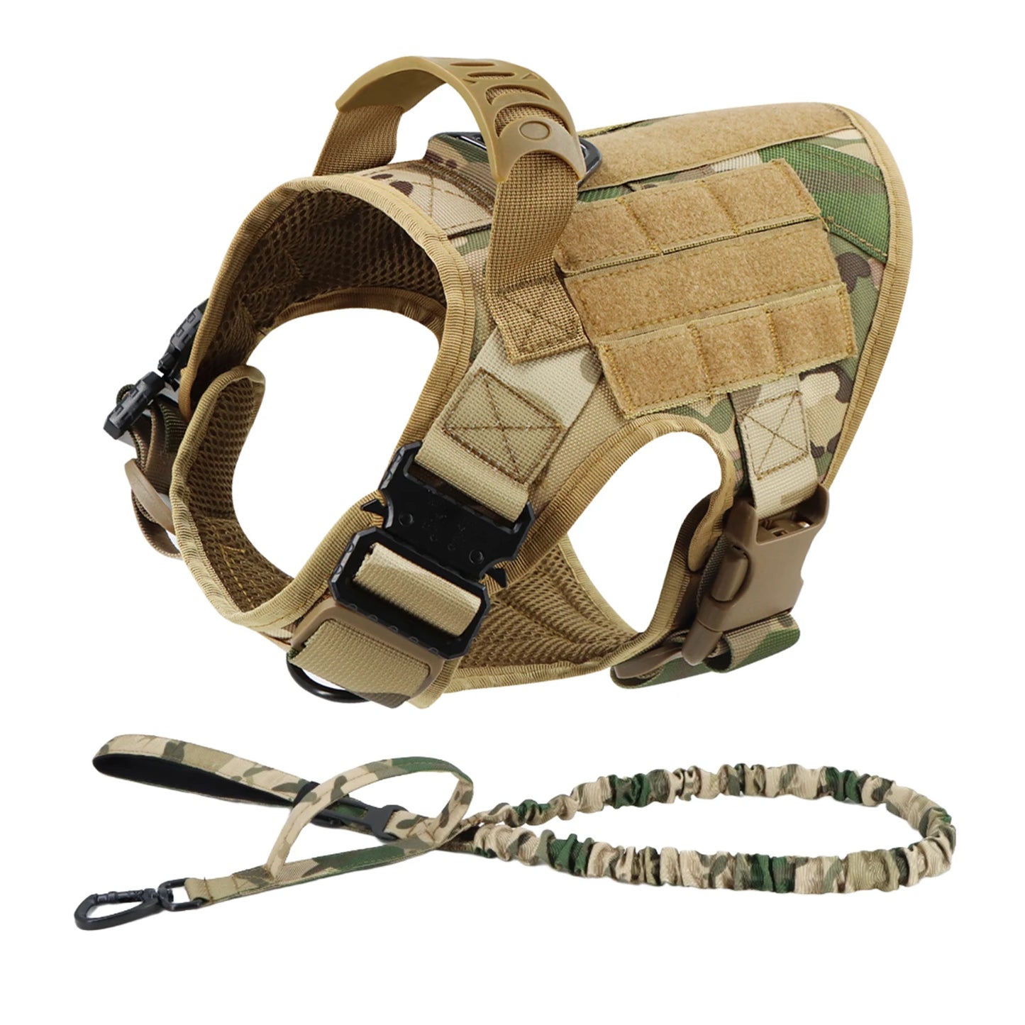 Tactical Dog Harness Leash Set With Handle No Pull Malinois