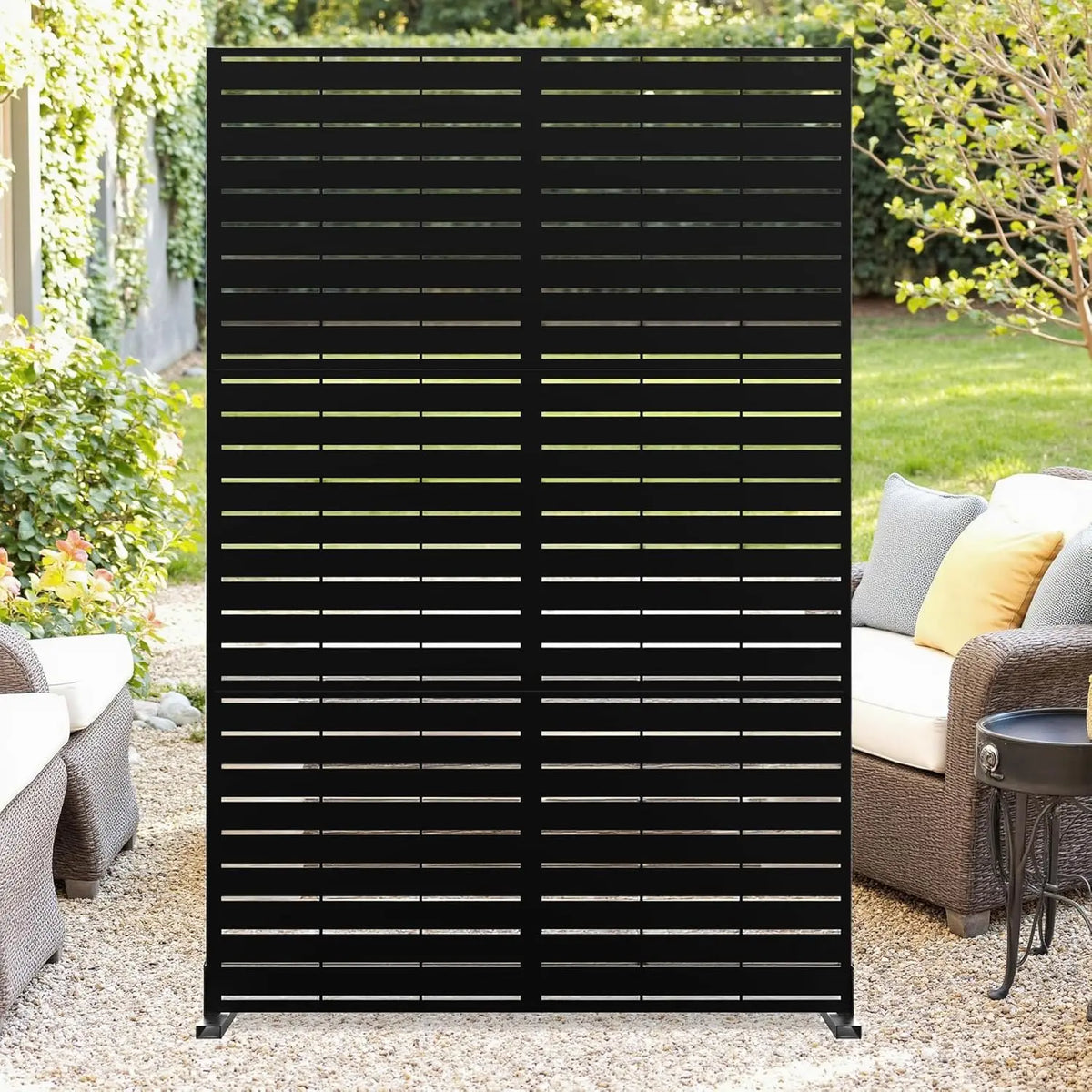 Twister.Ck Decorative Metal Garden Privacy Screen Outdoor Divider Panel