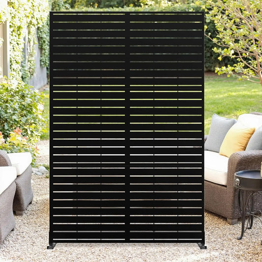 Twister.Ck Decorative Metal Garden Privacy Screen Outdoor Divider Panel