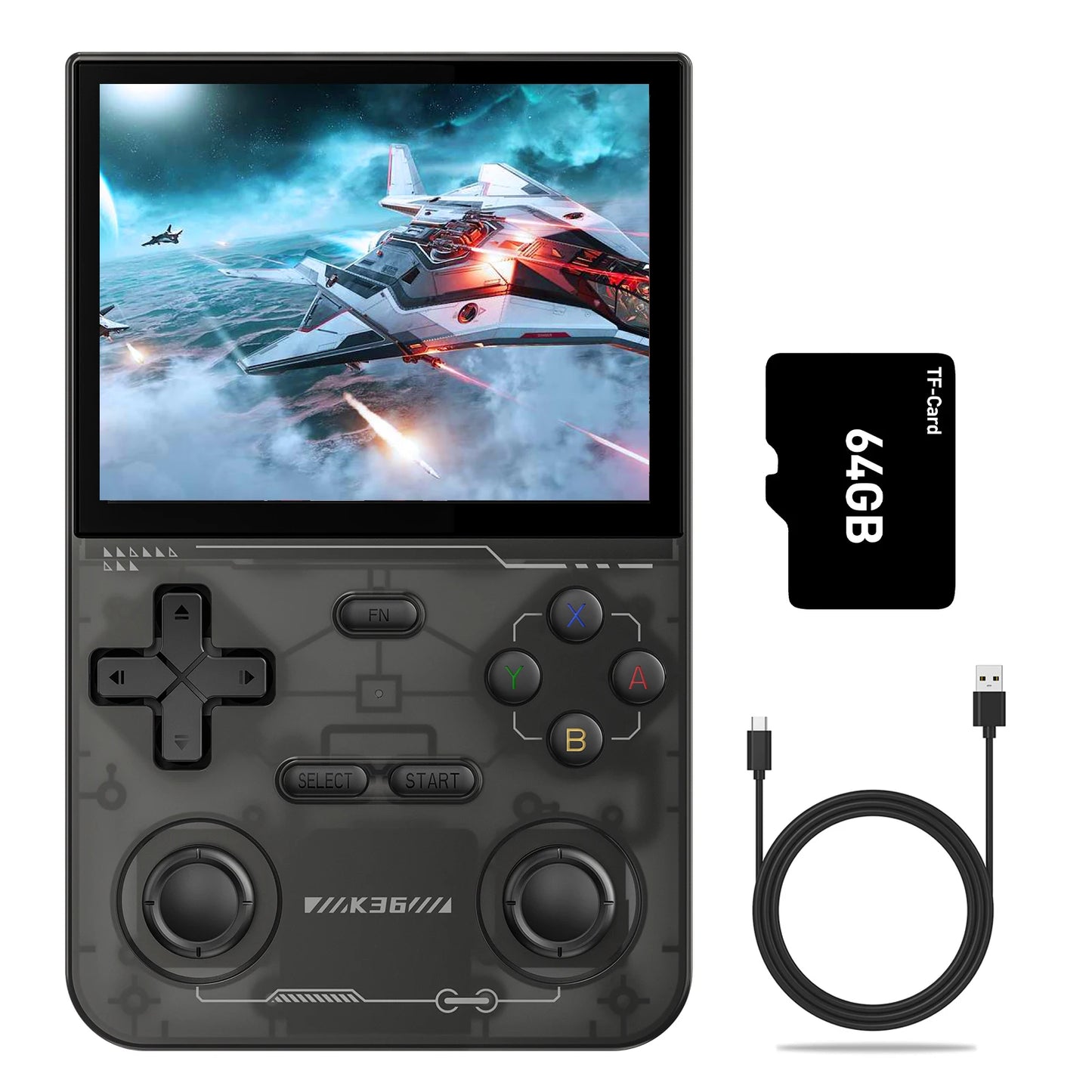 GAMINJA K36 Handheld Game Console 64GB Built In Games