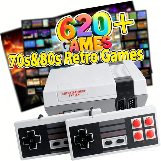 Retro Game Console With 2 Wired Controllers and 620 Games
