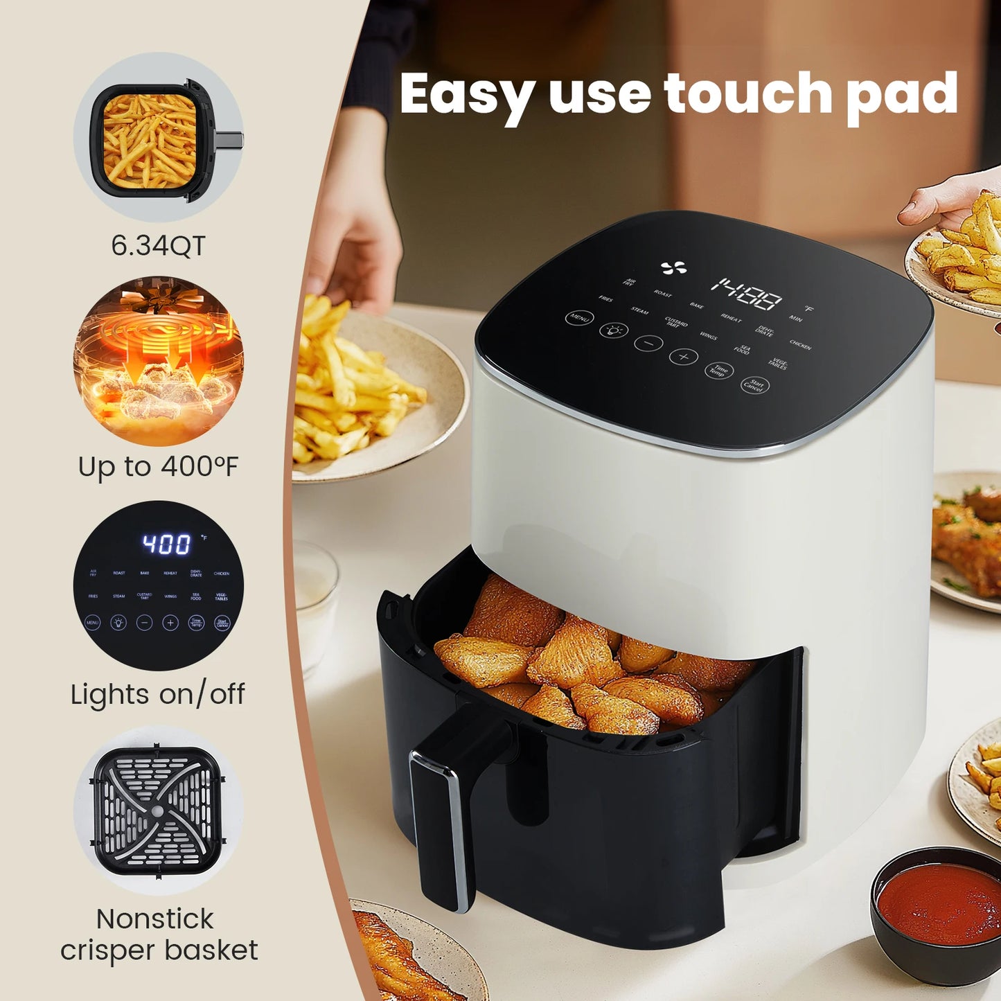 Air Fryer With Window 12 In 1 Roast Reheat Dehydrate