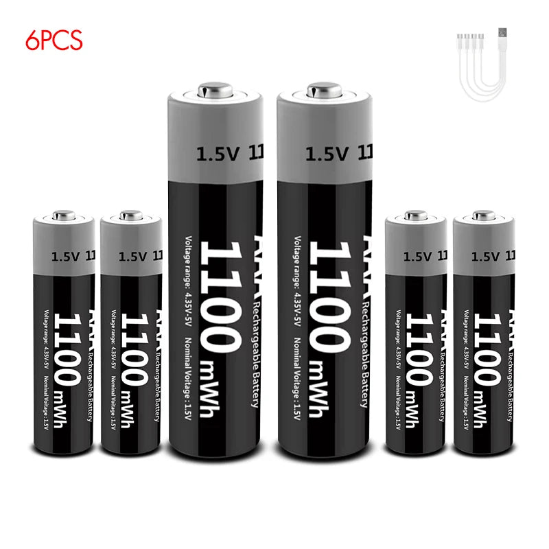 Kuugro USB AAA Li-ion Rechargeable Battery 1.5V 1100mWh