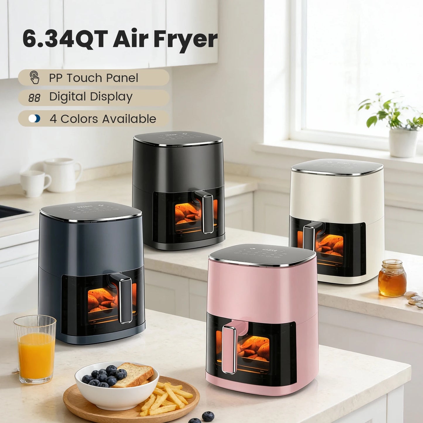 Air Fryer With Window 12 In 1 Roast Reheat Dehydrate