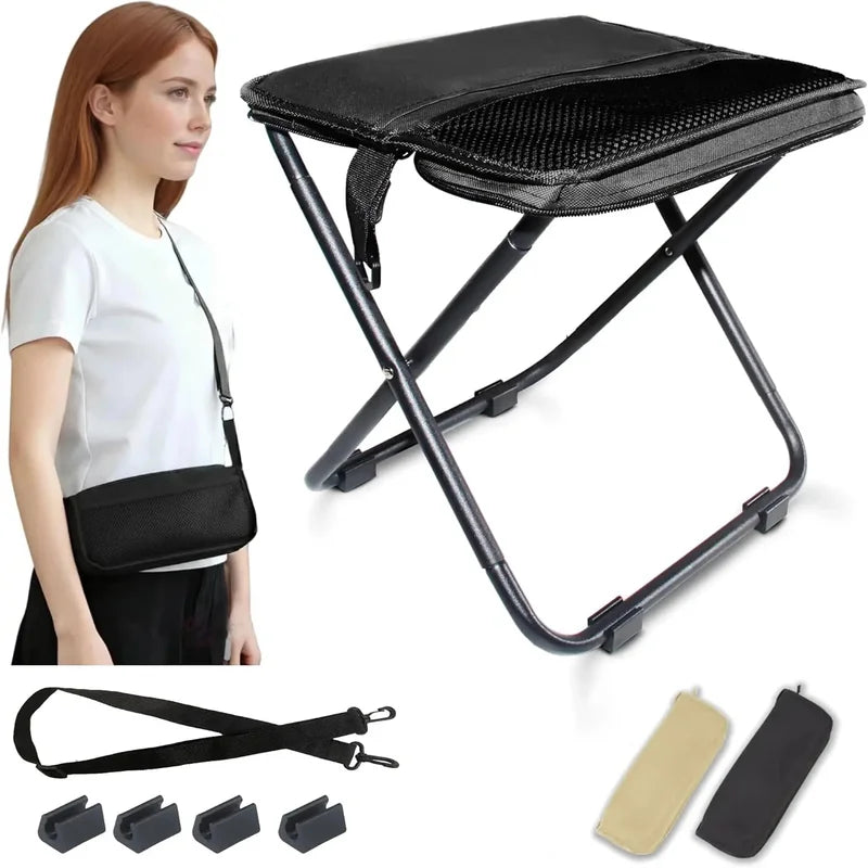 Portable Folding Camping Stool All-Terrain Anti-Sink Feet Chair