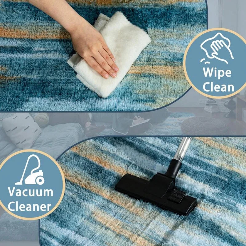 Soft Shag Rugs For Bedroom,  Living Room, Luxury Modern Plush Carpet Girls Boys Room Dorm Indoor Home Decor