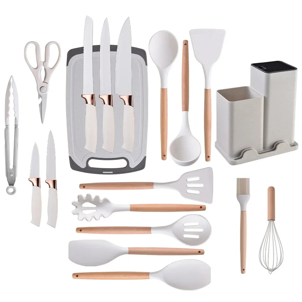 Stainless Steel & Food-Grade Silicone Kitchenware Set Multi-Functional Combination New Product Promotion