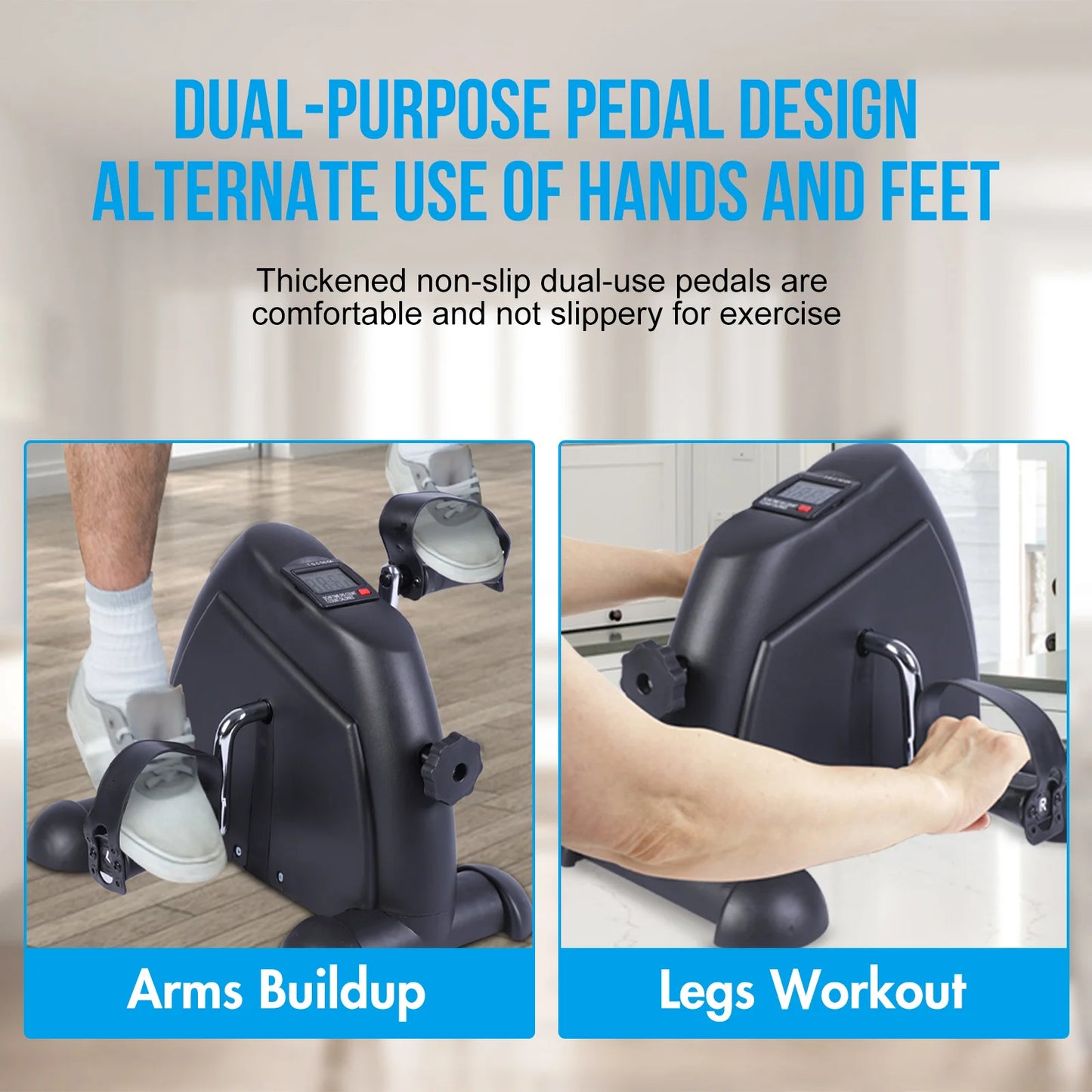 Mini Motorized Under Desk Pedal Exerciser Bike With LCD Screen