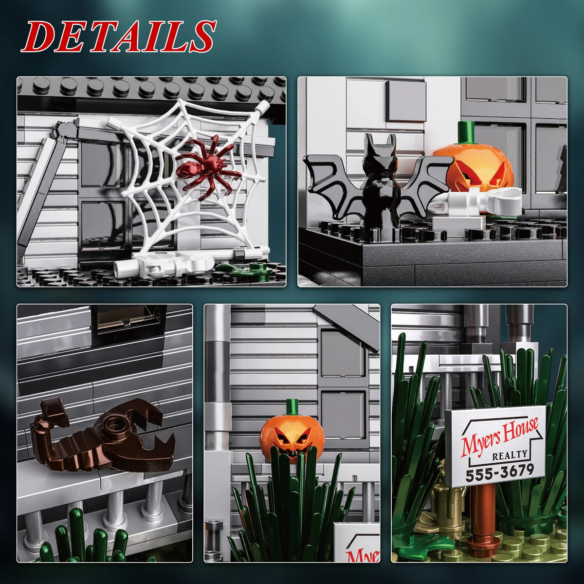 Horror Movie Architecture Building Blocks Model Desktop Ornament