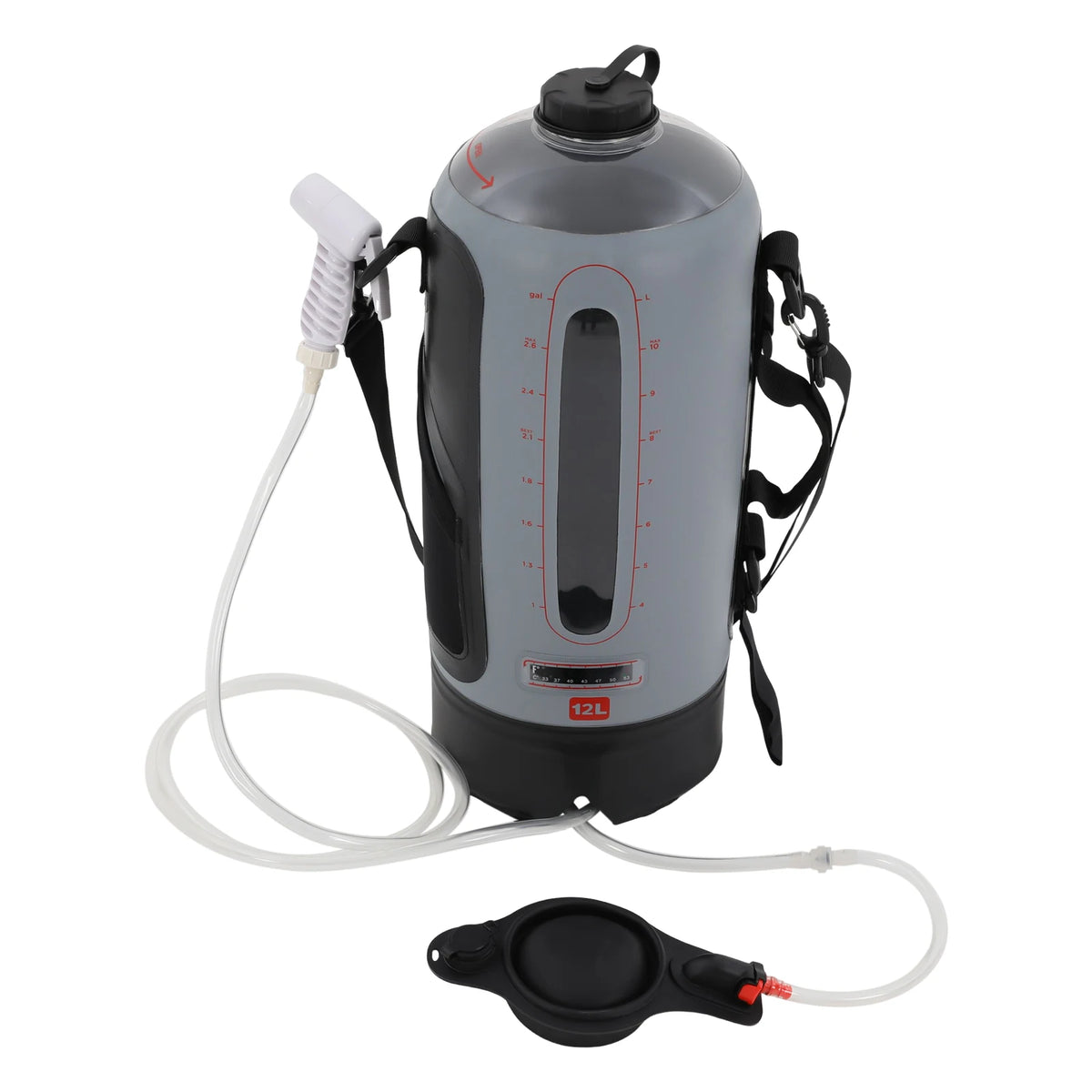 Portable 3 Gallon Solar Camping Shower Bag With Hose