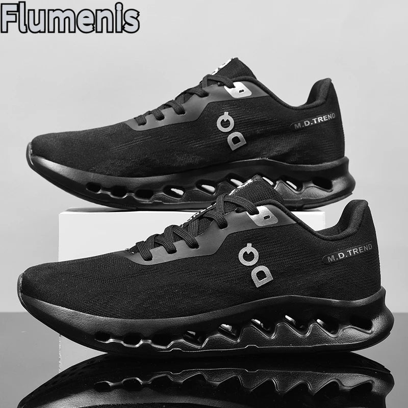 Shock Absorbing Leather Off Road Running Shoes For Adults