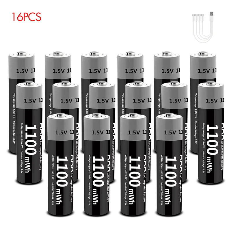 Kuugro USB AAA Li-ion Rechargeable Battery 1.5V 1100mWh