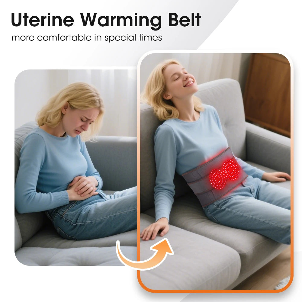 Hailicare Heated Waist Belt Vibration Massage Three Heat Levels