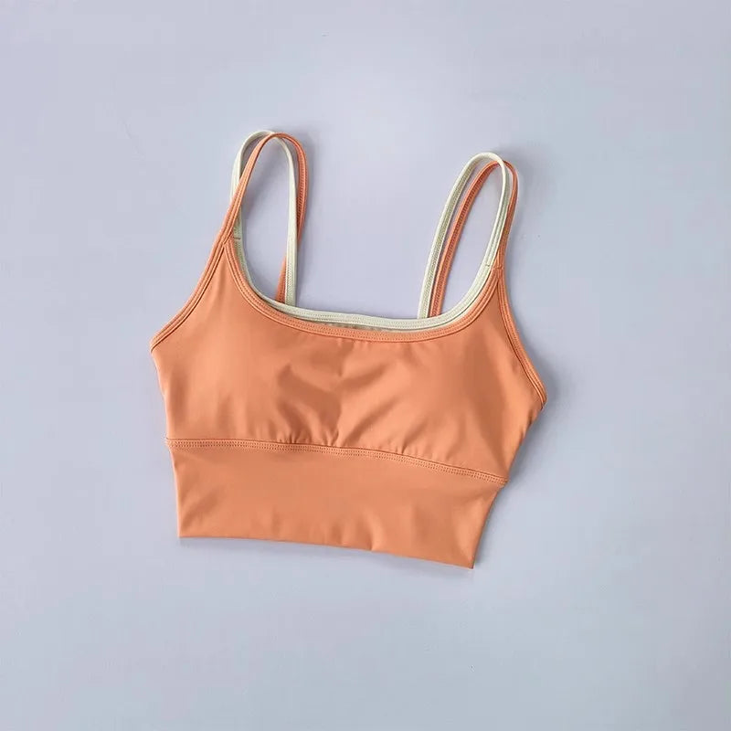 Women Breathable Sports Bra Push Up Gym Crop Seamless Yoga
