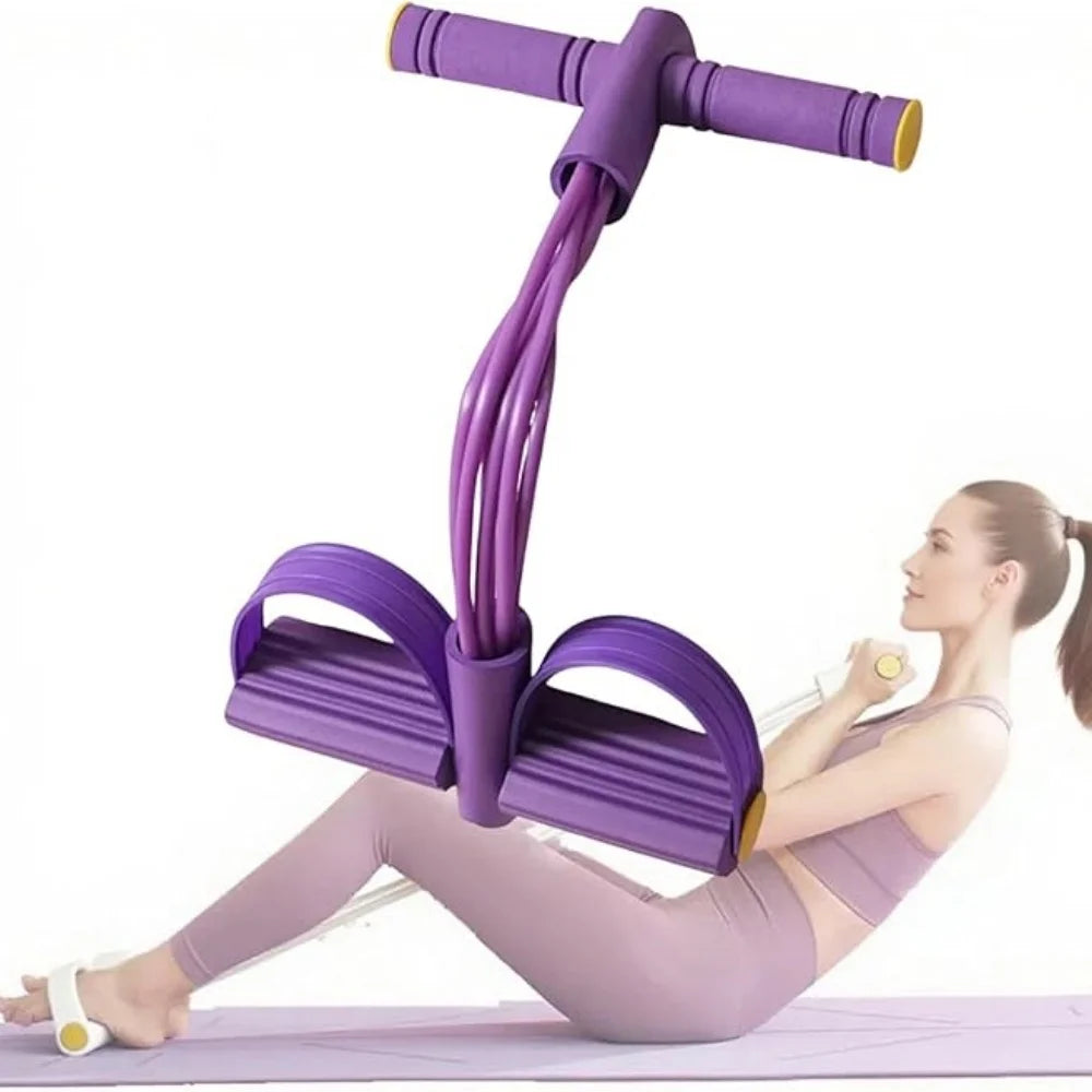 21 Fitness Resistance Bands Pedal Exerciser 4 Tube Set