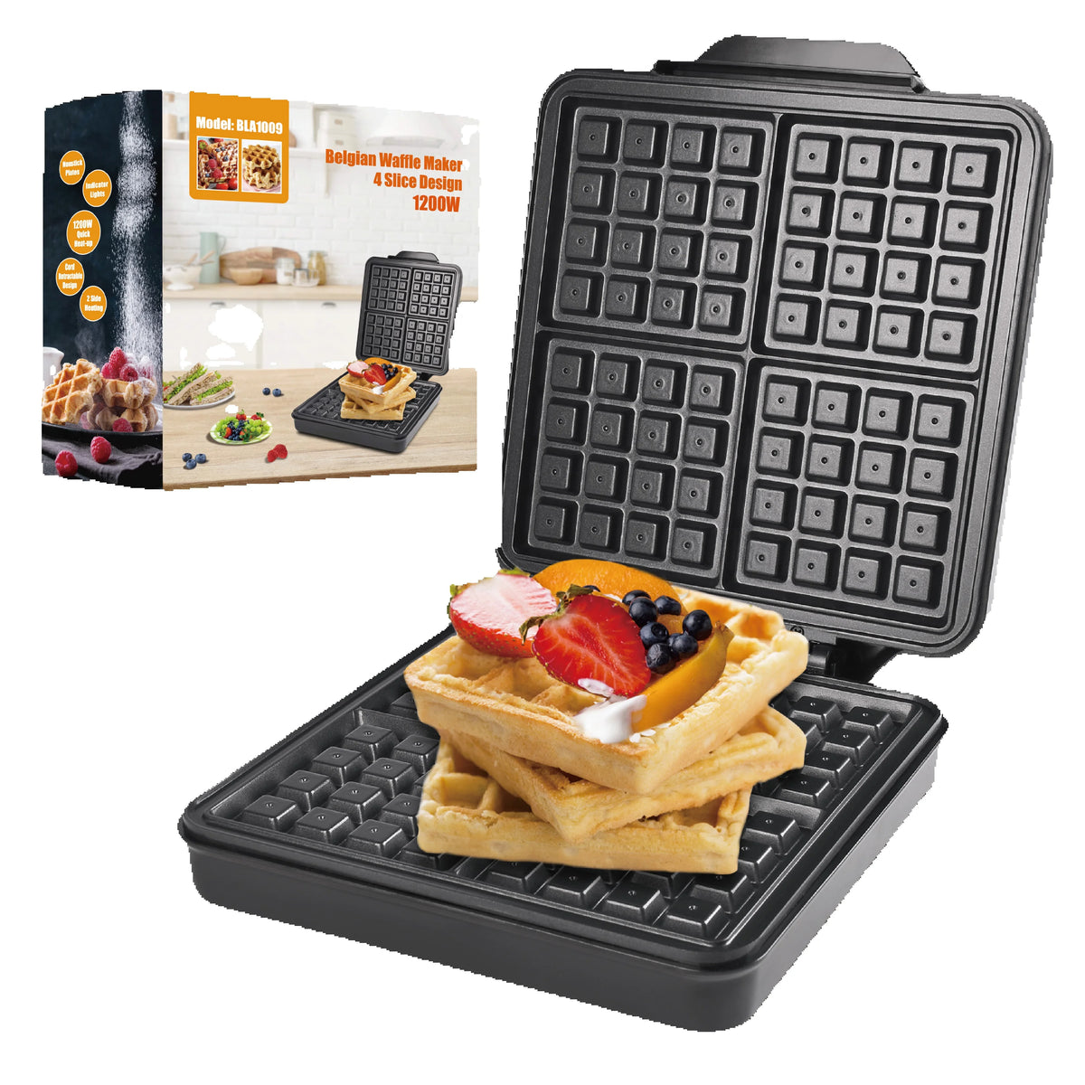 Premium 1200 Watt Nonstick Belgian Classic Waffle Maker