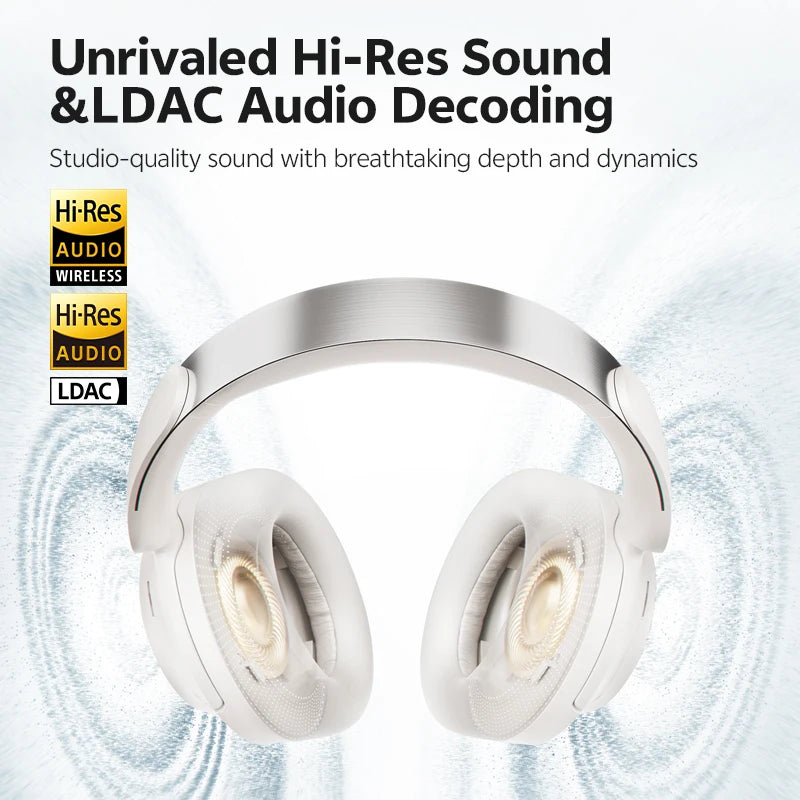 QCY H3S Wireless Headphones Hi Res LDAC Spatial Sound ANC