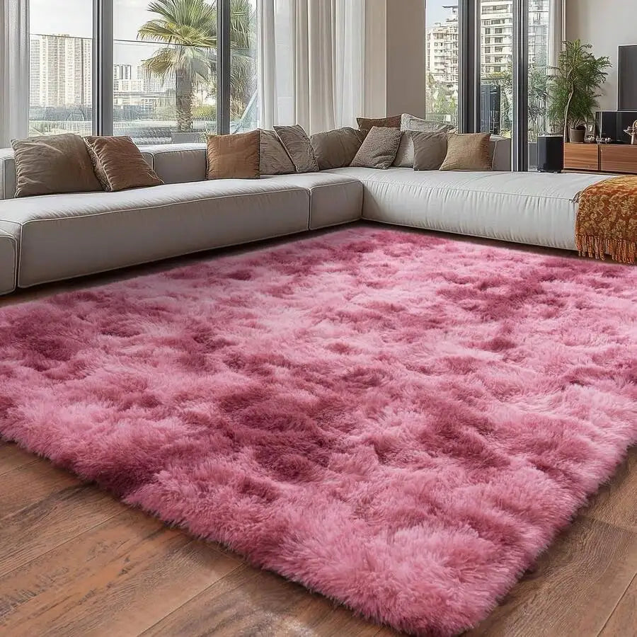 Soft Shag Rugs For Bedroom,  Living Room, Luxury Modern Plush Carpet Girls Boys Room Dorm Indoor Home Decor