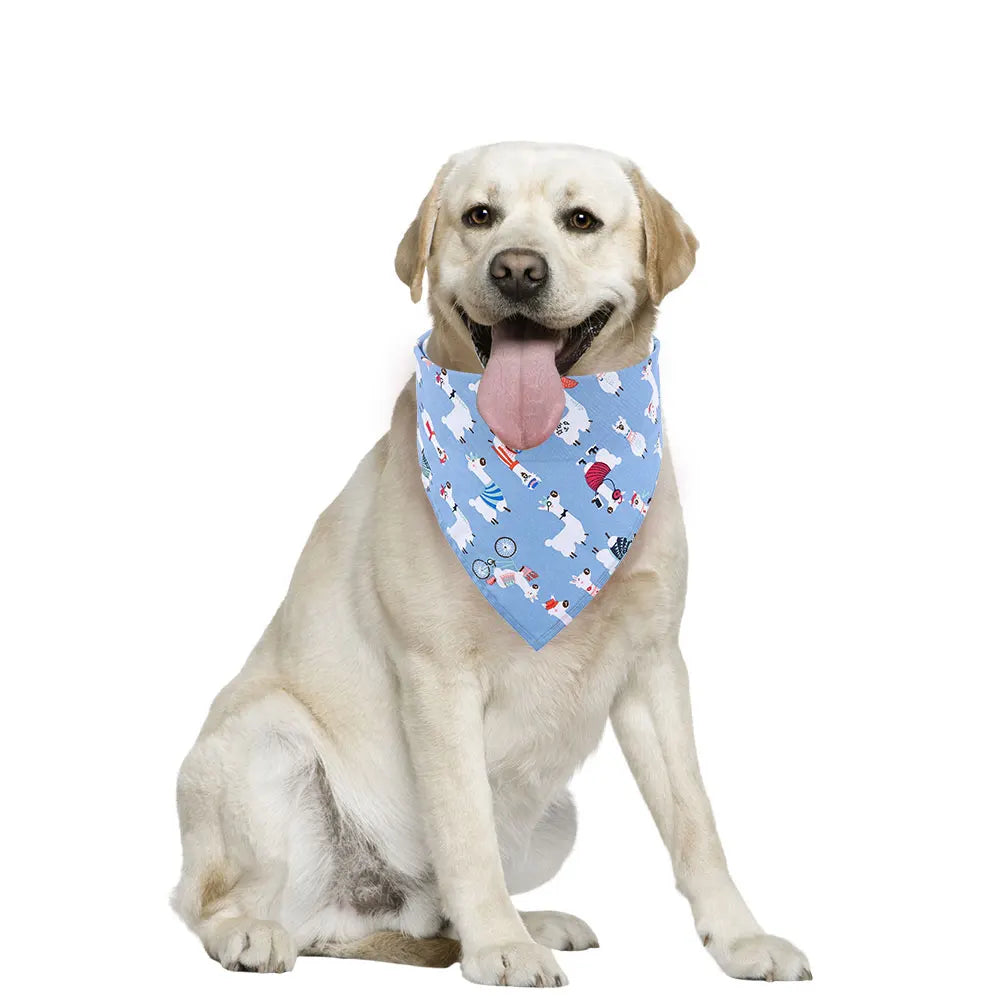 Fruit Floral Dog Bandana Adjustable Washable Soft Kerchief For Dogs