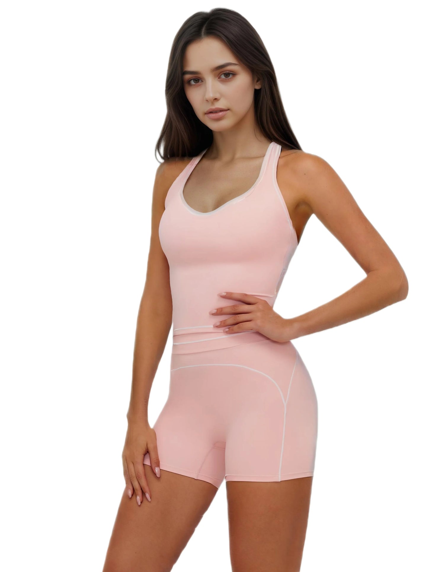 Airila Yoga Set Racing Vest And Shorts With Removable Pads