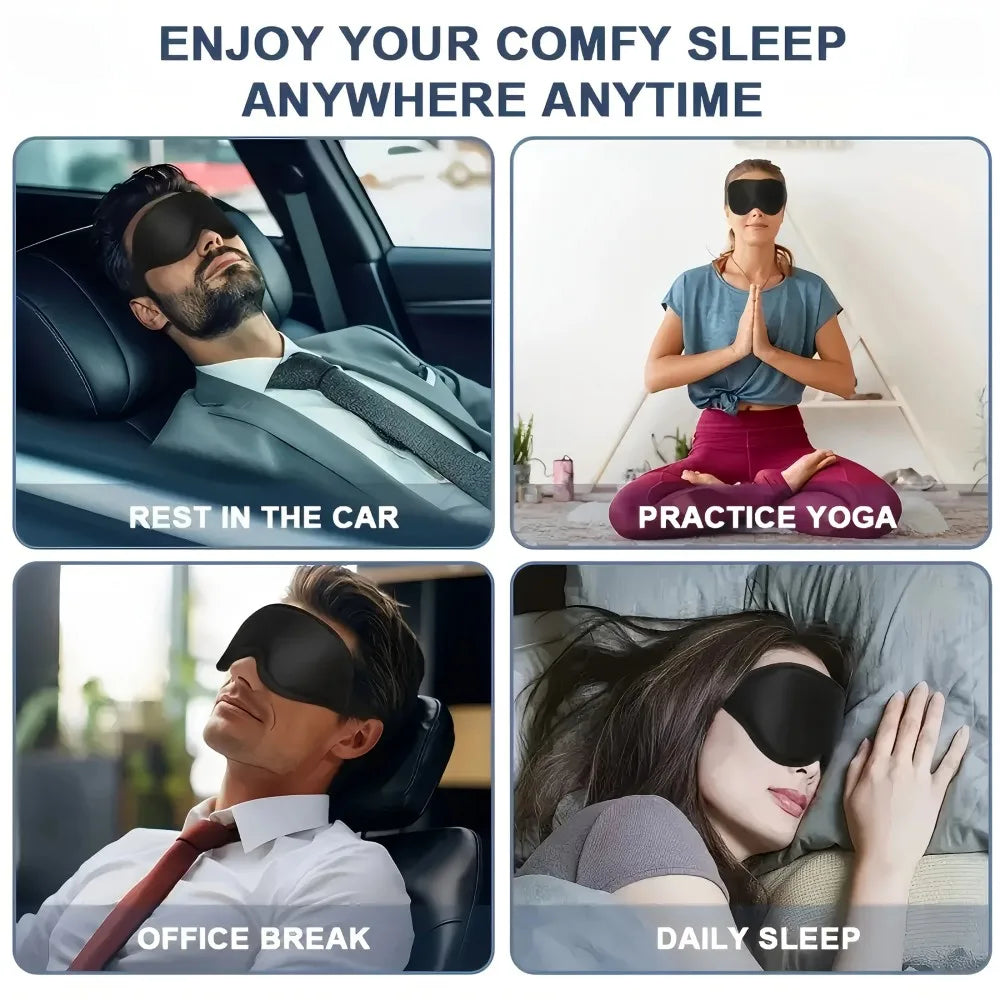 3D Memory Foam Sleep Eye Mask Soft Breathable Design