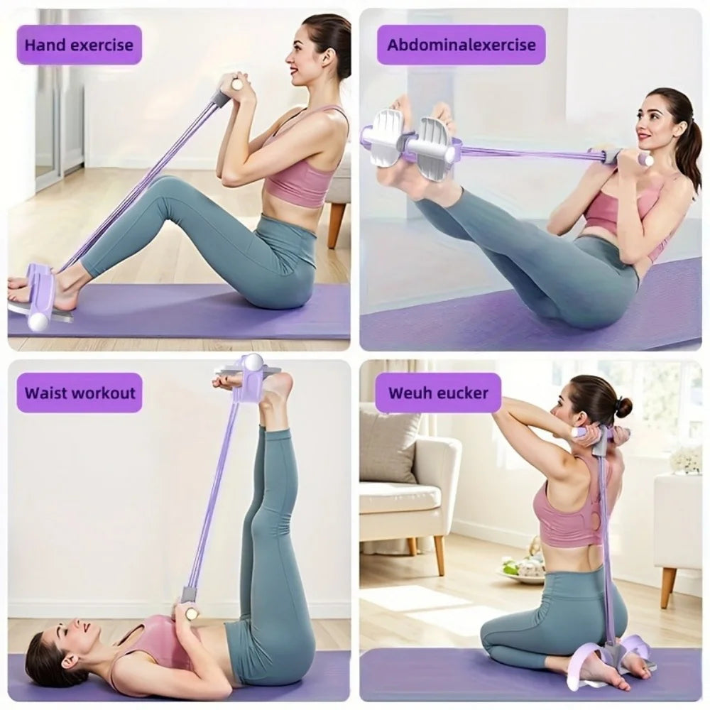 21 Fitness Resistance Bands Pedal Exerciser 4 Tube Set