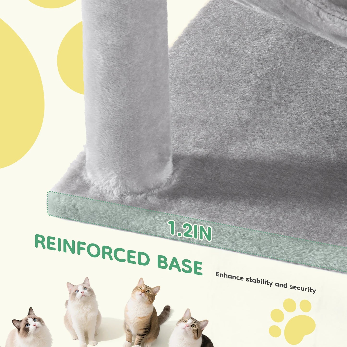 JHK Cat Tree Tall Multi Cat Climbing Tower Indoor Cats