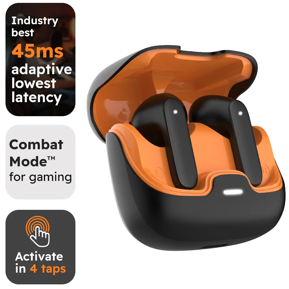 Jogrytece Bluetooth 5.4 TWS Earphones Ultra-Low Latency ENC Noise Cancelling