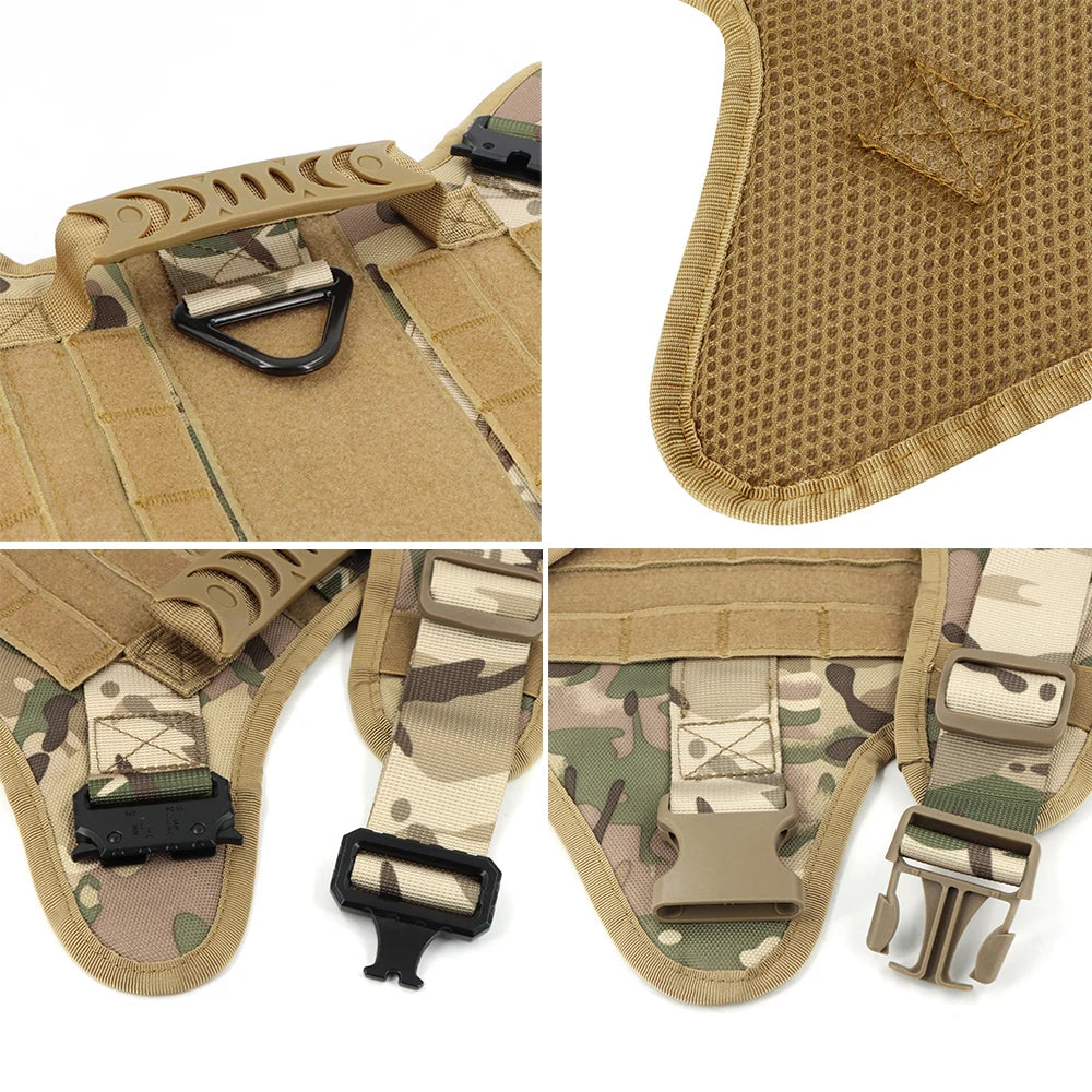 Tactical Dog Harness Leash Set With Handle No Pull Malinois