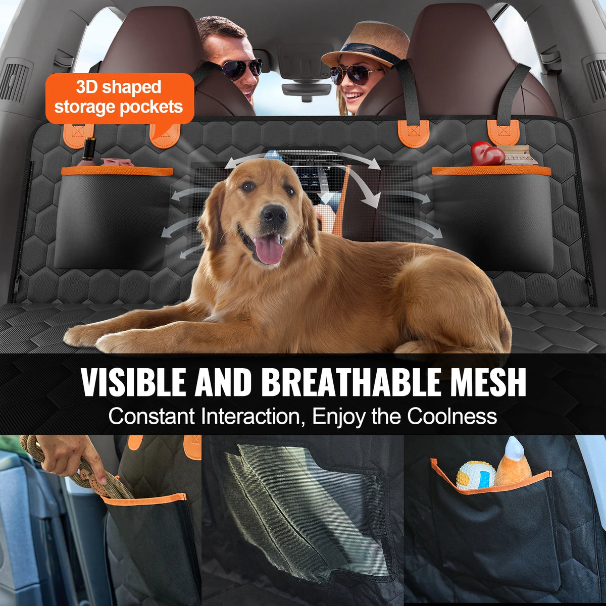 SucceBuy Back Seat Extender Dog Car Seat Cover For Pets